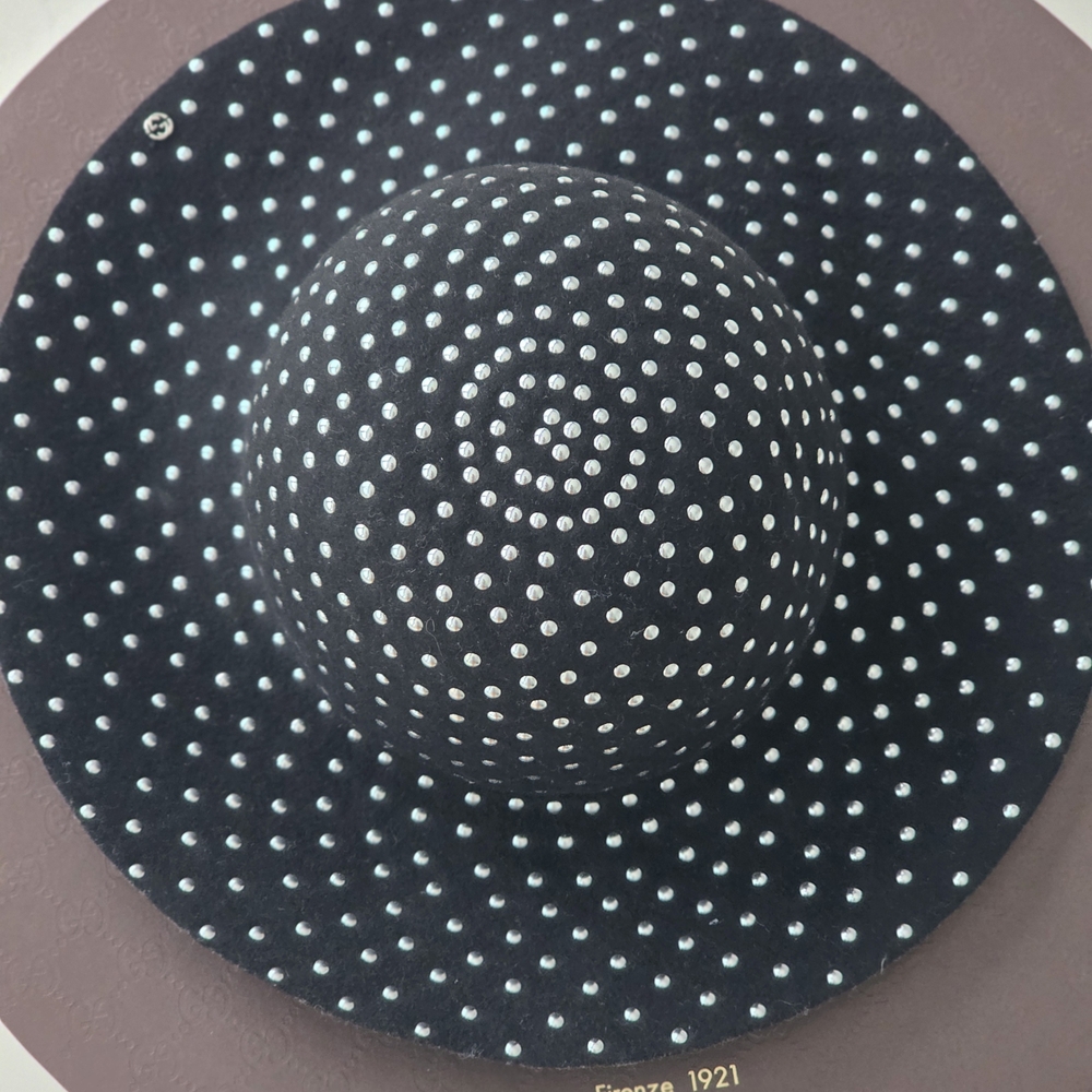 Gucci Black and White Polka Dot Hat